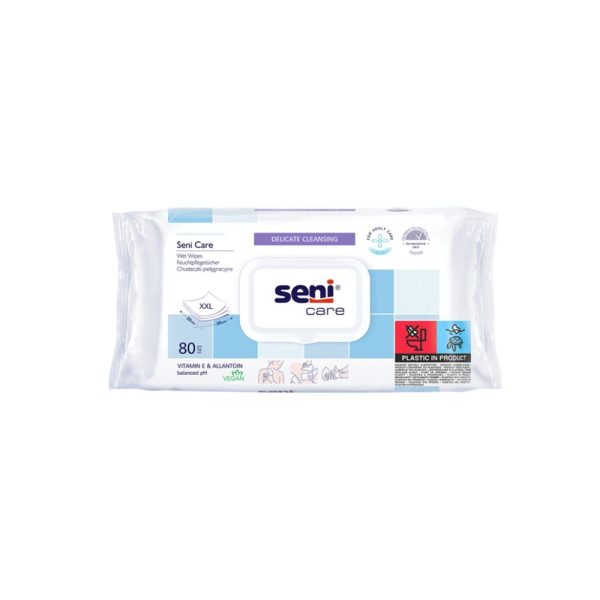 Toalhetes Seni Care com Vitamina E (80 un.)